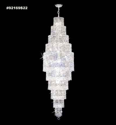 James R. Moder 92169S22 58 Light Chandelier, Silver