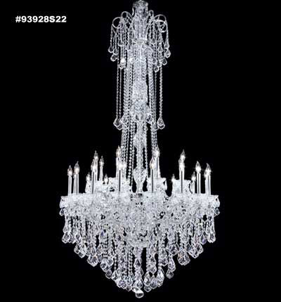 James R. Moder 93928S22 48 Light Chandelier, Silver