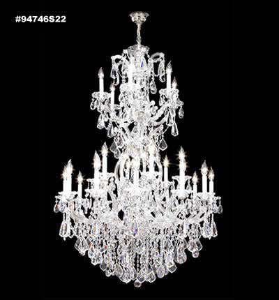 James R. Moder 94746S22 36 Light Chandelier, Silver