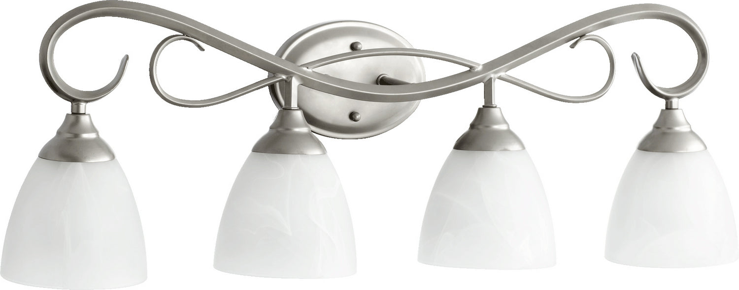 Quorum 5108-4-64 Four Light Vanity, Classic Nickel