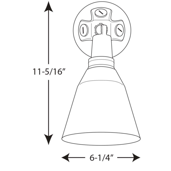 Progress Lighting P5202-31 One Light Wall Lantern, Black