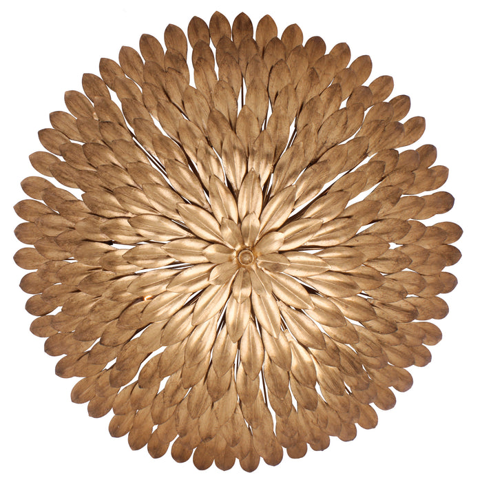 Crystorama 507-GA Six Light Flush Mount, Antique Gold