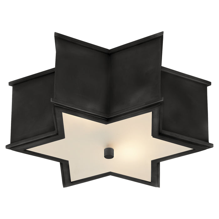 Visual Comfort Signature AH 4016GM-FG Two Light Flush Mount, Gun Metal