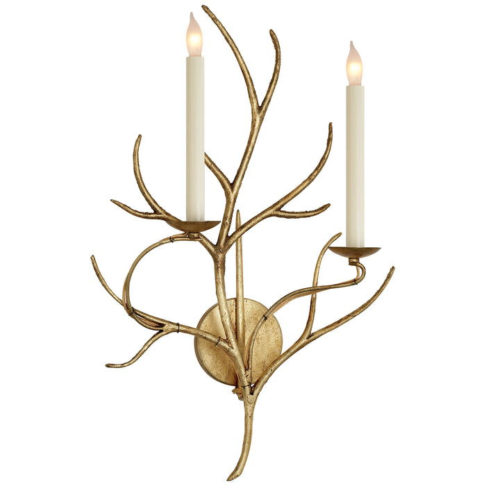Visual Comfort Signature CHD 2470GI Two Light Wall Sconce, Gilded Iron