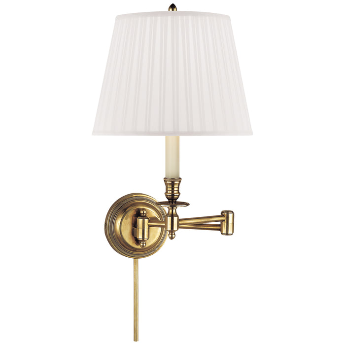 Visual Comfort Signature S 2010HAB-S One Light Swing Arm Wall Lamp, Hand-Rubbed Antique Brass