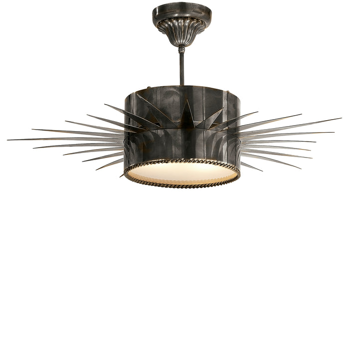 Visual Comfort Signature SK 5202BZ Two Light Semi Flush Mount, Bronze
