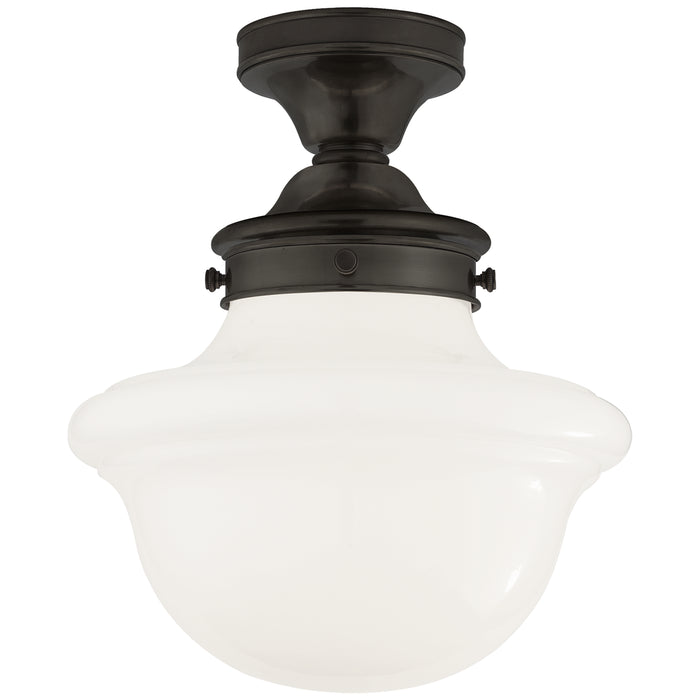 Visual Comfort Signature SL 4121BZ-WG One Light Flush Mount, Bronze