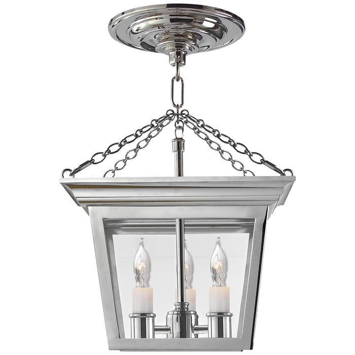 Visual Comfort Signature SL 5870PN Three Light Semi-Flush Mount, Polished Nickel