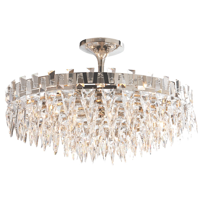 Visual Comfort Signature SN 4001PN Ten Light Flush Mount, Polished Nickel