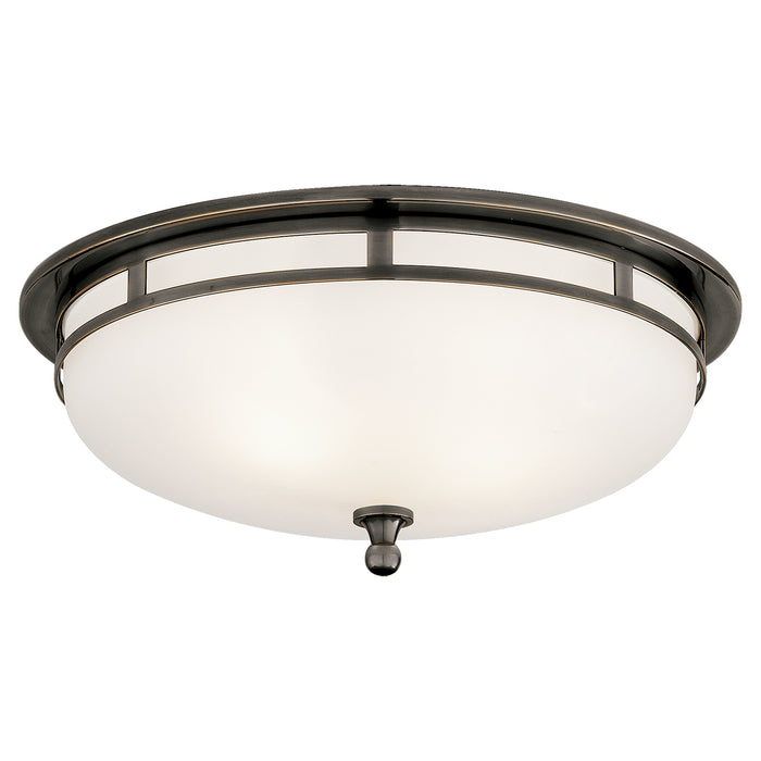 Visual Comfort Signature SS 4011BZ-FG Two Light Flush Mount, Bronze