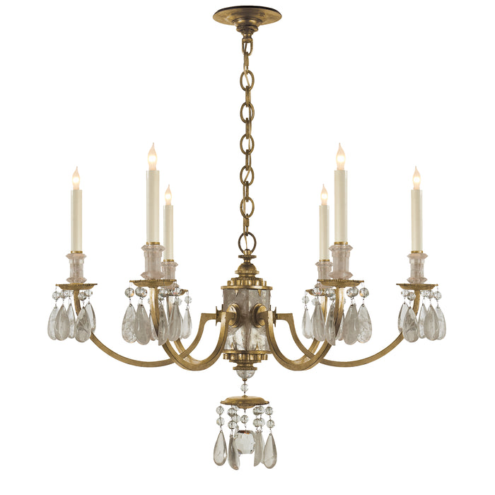 Visual Comfort Signature TOB 5036GI Six Light Chandelier, Gilded Iron