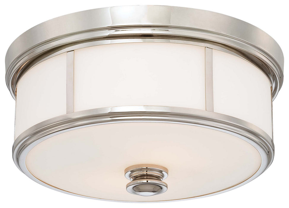 Minka-Lavery 4365-613 Two Light Flush Mount, Polished Nickel