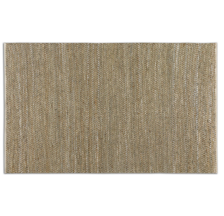 Uttermost 73052-8 Rug, Beige And Gray Leather/Hemp