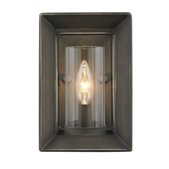 Golden 2073-1W GMT One Light Wall Sconce, Gunmetal Bronze