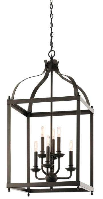 Kichler 42568OZ Six Light Foyer Chandelier, Olde Bronze