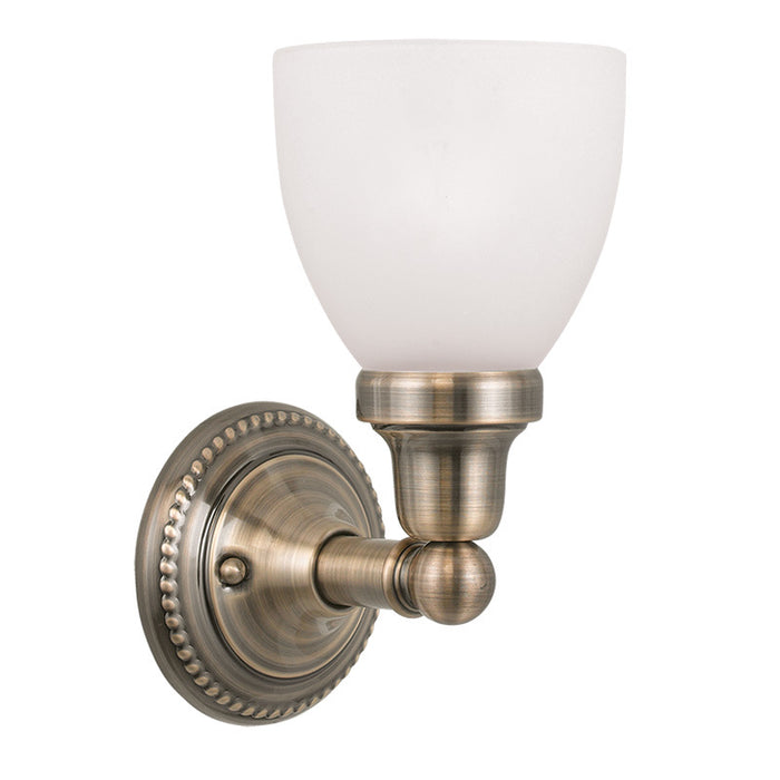 Livex Lighting 1021-01 One Light Bath Vanity, Antique Brass