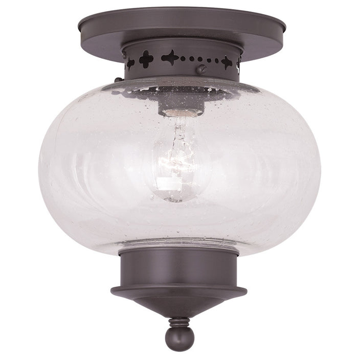 Livex Lighting 5036-07 One Light Ceiling Mount, Bronze