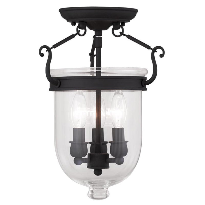 Livex Lighting 5061-04 Three Light Ceiling Mount, Black