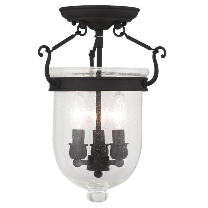Livex Lighting 5081-04 Three Light Ceiling Mount, Black