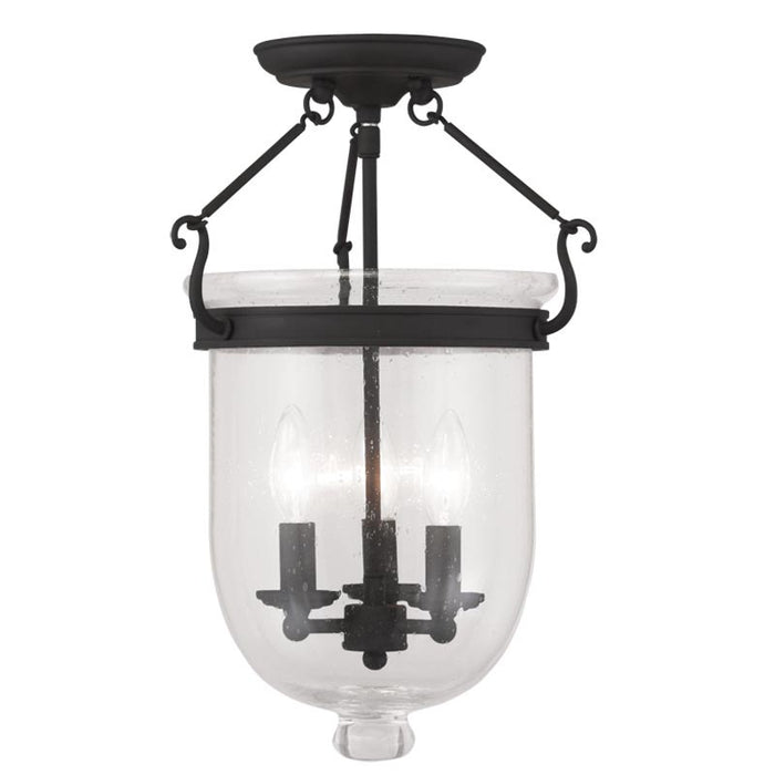 Livex Lighting 5082-04 Three Light Ceiling Mount, Black