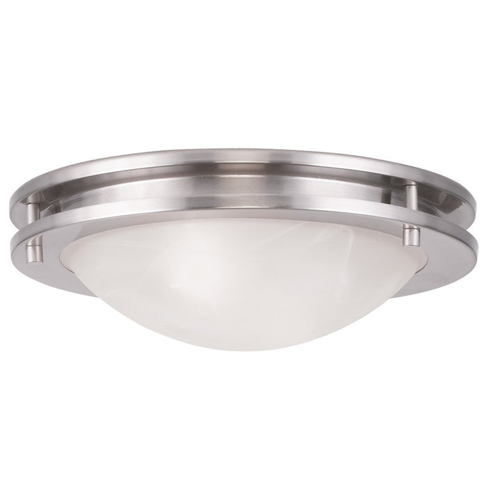 Livex Lighting 7057-91 Two Light Ceiling Mount, Brushed Nickel
