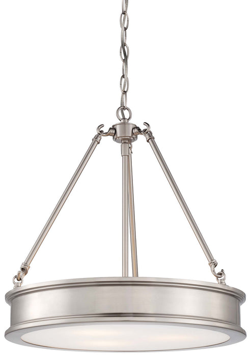 Minka-Lavery 4173-84 Three Light Pendant, Brushed Nickel
