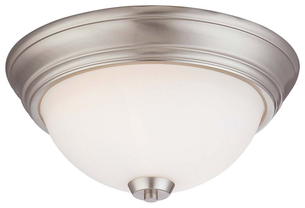 Minka-Lavery 4960-84 Two Light Flush Mount, Brushed Nickel