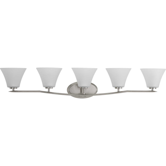 Progress Lighting P2016-09 Five Light Bath Bracket, Brushed Nickel