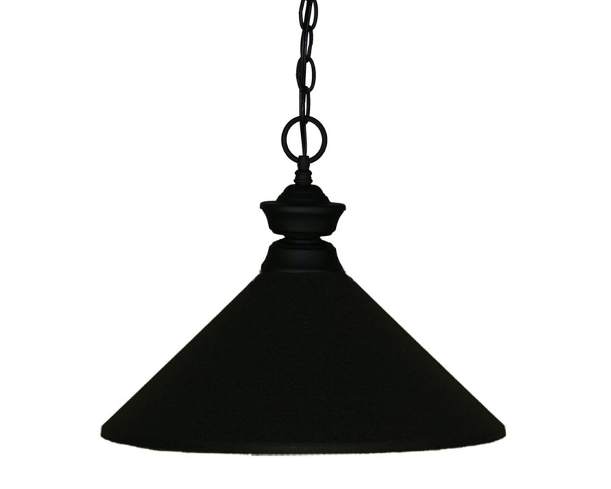 Z-Lite 100701MB-MMB One Light Pendant, Matte Black