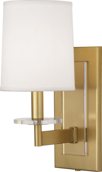 Robert Abbey 3381 One Light Wall Sconce, Antique Brass w/Lucite
