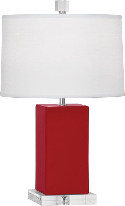 Robert Abbey RR990 One Light Accent Lamp, Ruby Red Glazed Ceramic
