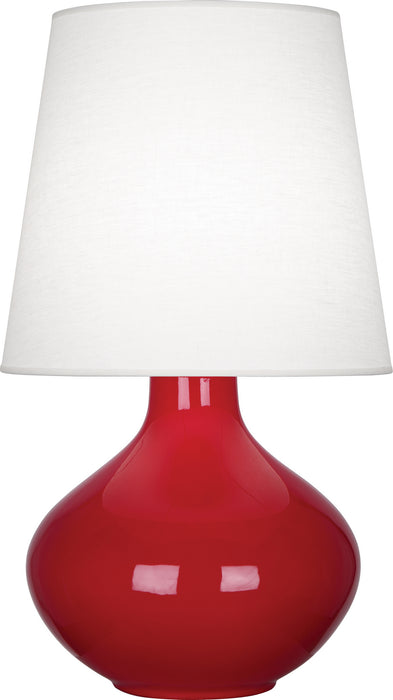 Robert Abbey RR993 One Light Table Lamp, Ruby Red Glazed Ceramic