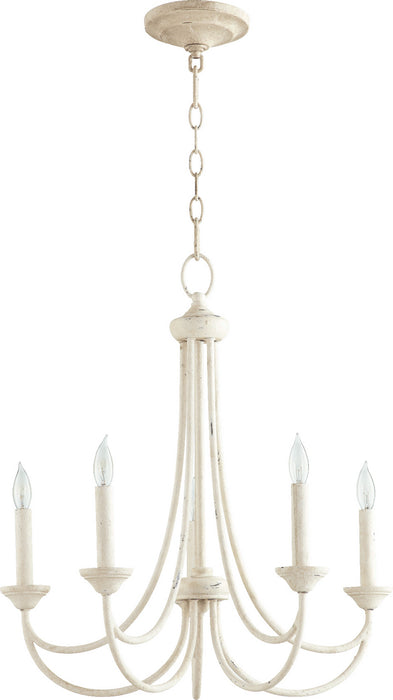 Quorum 6250-5-70 Five Light Chandelier, Persian White