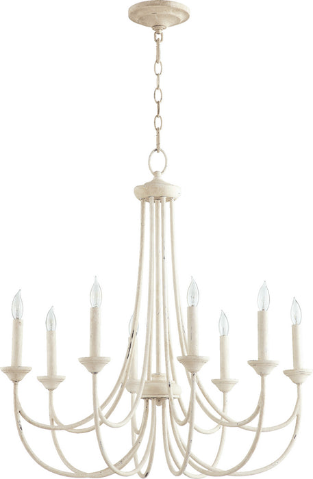 Quorum 6250-8-70 Eight Light Chandelier, Persian White