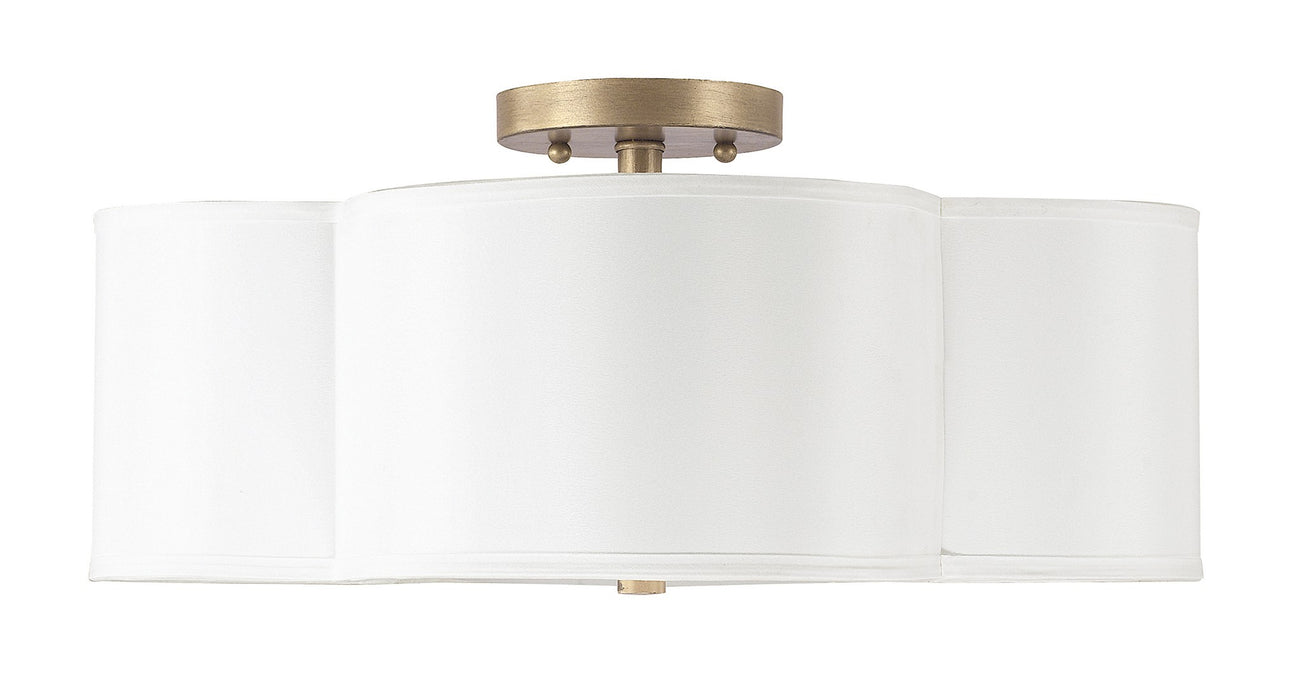 Capital Lighting 4453BG-561 Four Light Semi Flush Mount, Brushed Gold