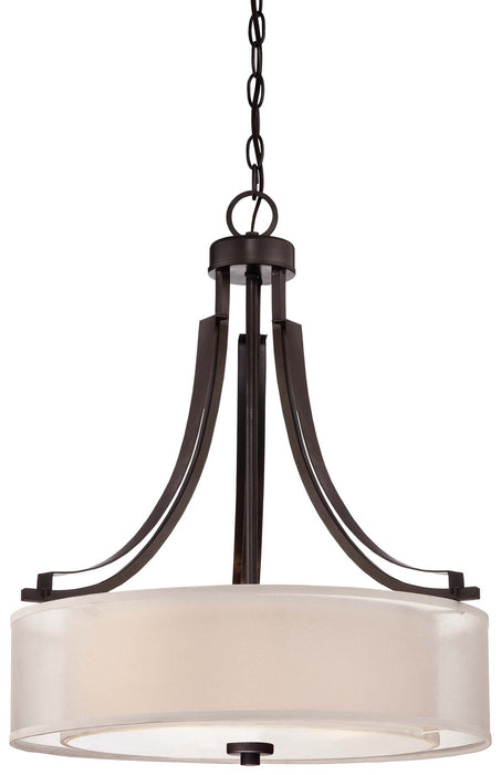 Minka-Lavery 4104-172 Three Light Pendant, Smoked Iron
