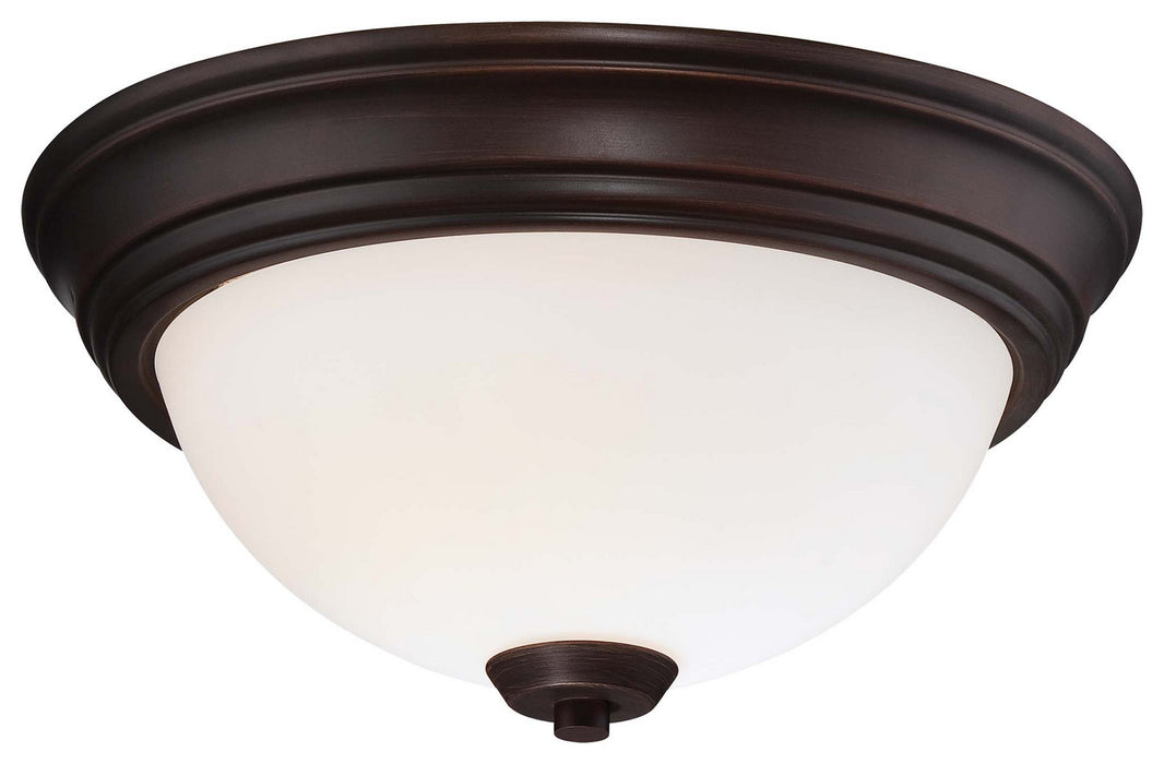 Minka-Lavery 4960-284 Two Light Flush Mount, Vintage Bronze