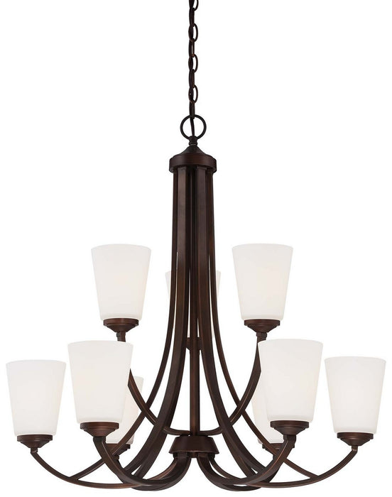 Minka-Lavery 4969-284 Nine Light Chandelier, Vintage Bronze