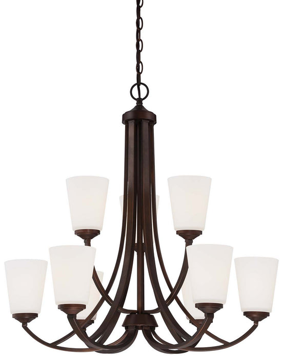 Minka-Lavery 4969-284 Nine Light Chandelier, Vintage Bronze