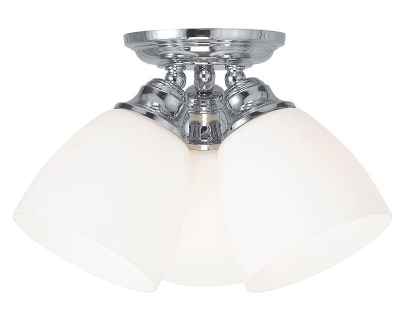 Livex Lighting 13664-05 Three Light Ceiling Mount, Polished Chrome