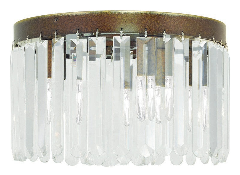 Livex Lighting 50553-64 Four Light Ceiling Mount, Hand Applied Palacial Bronze