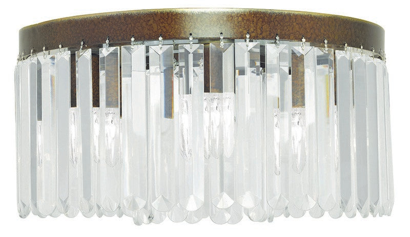 Livex Lighting 50554-64 Five Light Ceiling Mount, Hand Applied Palacial Bronze