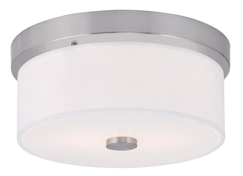 Livex Lighting 50862-91 Two Light Ceiling Mount, Brushed Nickel