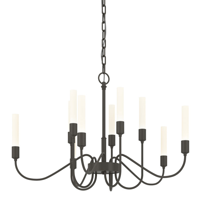 Hubbardton Forge 106030-SKT-07 Ten Light Chandelier, Dark Smoke