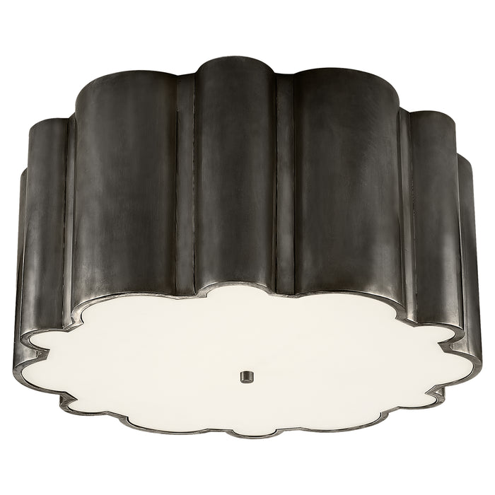 Visual Comfort Signature AH 4021GM-FG Four Light Flush Mount, Gun Metal