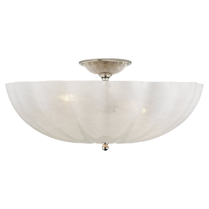 Visual Comfort Signature ARN 4001PN-WG Four Light Semi Flush Mount, Polished Nickel