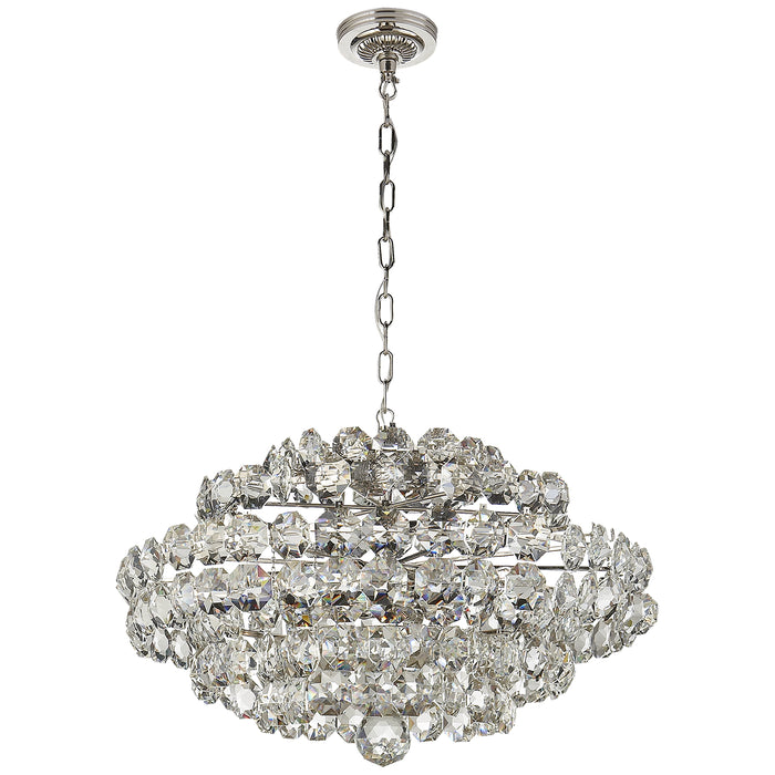Visual Comfort Signature ARN 5105PN-CG 12 Light Chandelier, Polished Nickel