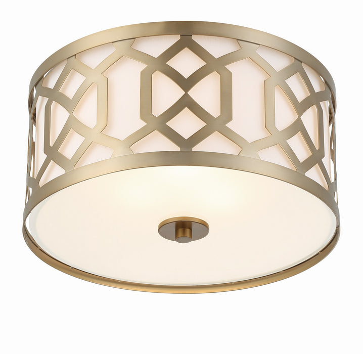 Crystorama 2263-AG Three Light Flush Mount, Aged Brass