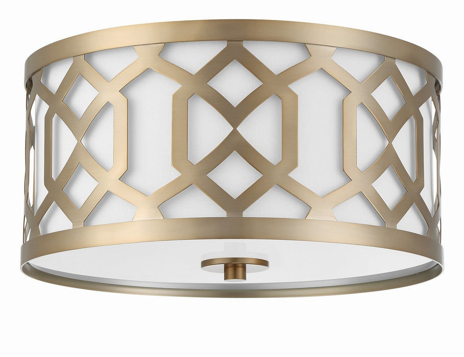 Crystorama 2263-AG Three Light Flush Mount, Aged Brass