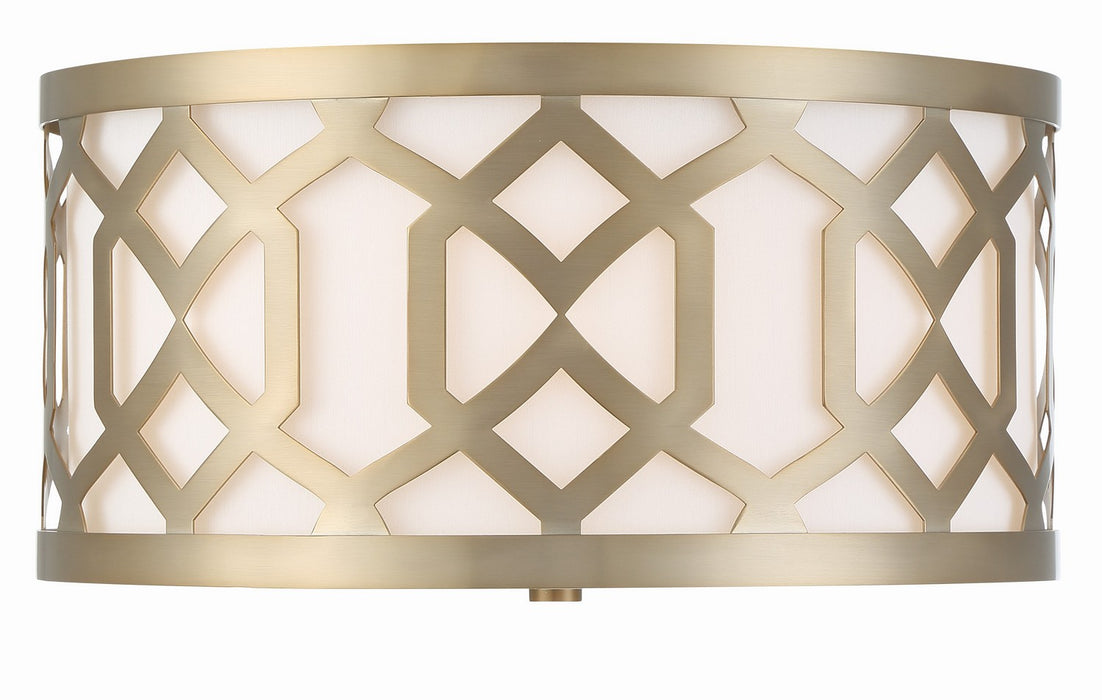 Crystorama 2263-AG Three Light Flush Mount, Aged Brass